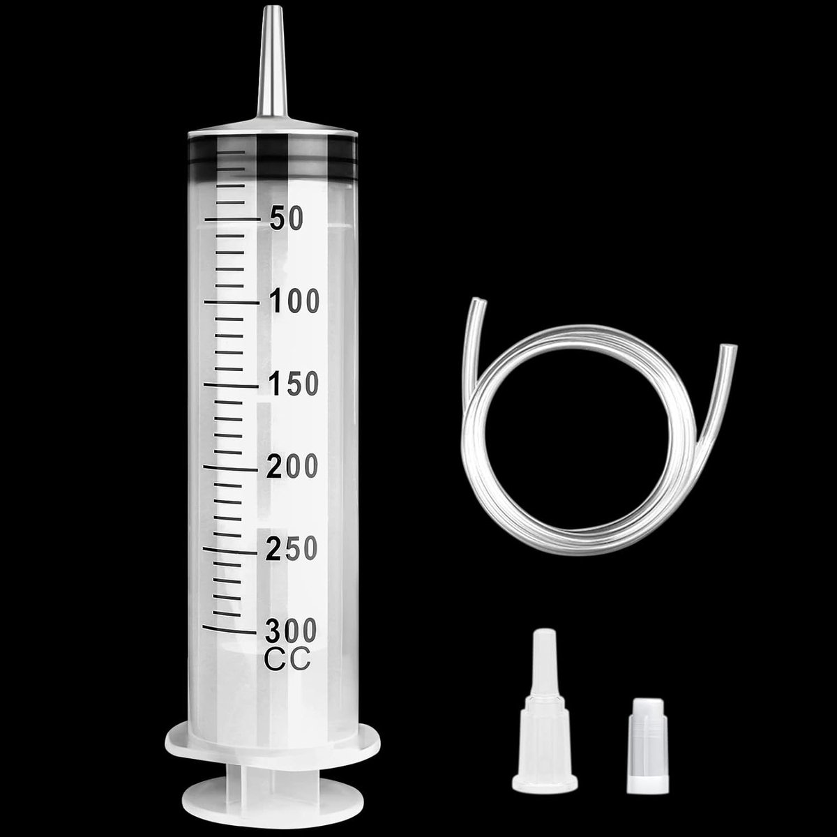 Spuit 300 ml - Plastic spuit met slang - Herbruikbaar - Voor vloeistofinjectie in laboratoria en tuinen - ShopVlot