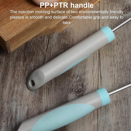 Gardeer Mixer - Semi Automatische Garde Hand Blender - Beslag Klutsen - Roestvrij Staal Draaimechanisme - 36.5 x 6.5 cm — afbeelding 2