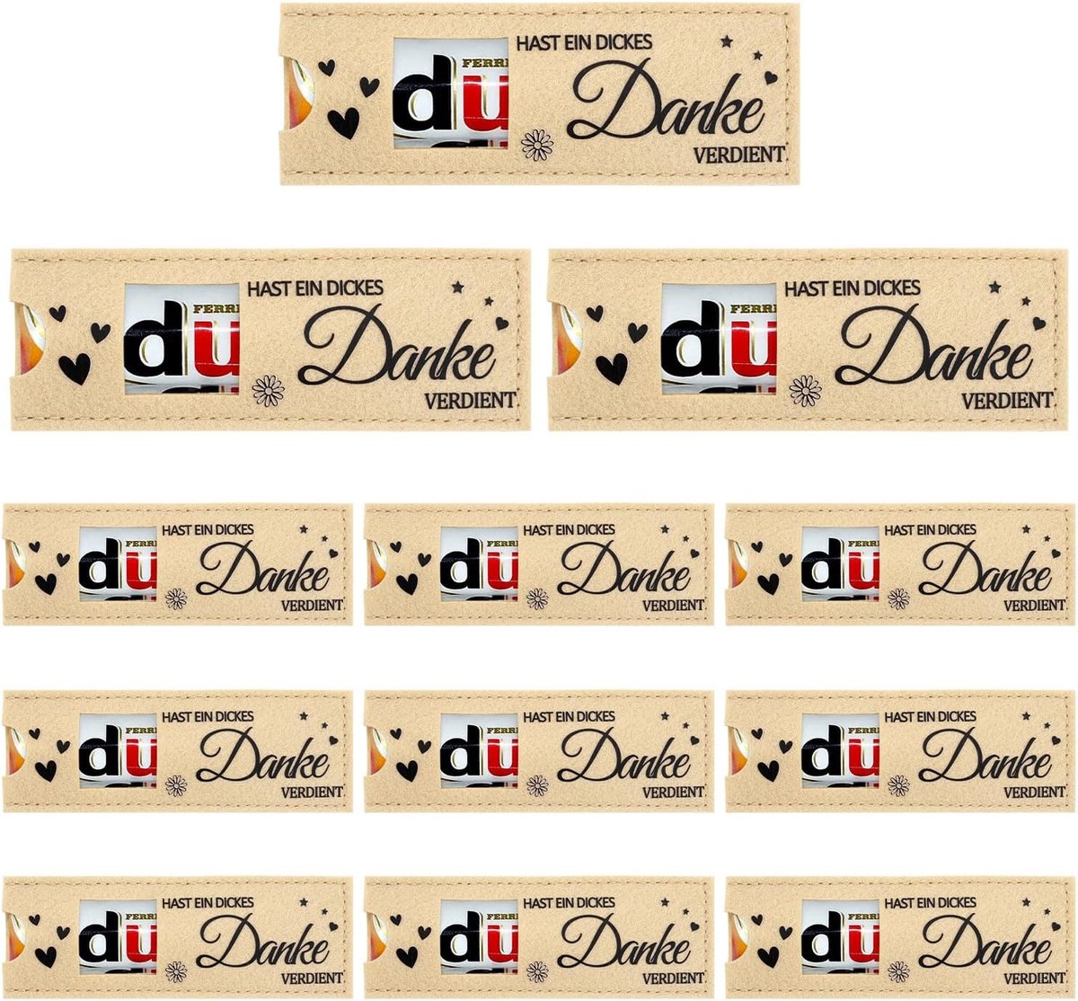 Geschenkzakjes van vilt 12 stuks - zacht en duurzaam - ideaal voor bruiloften en feesten - ShopVlot