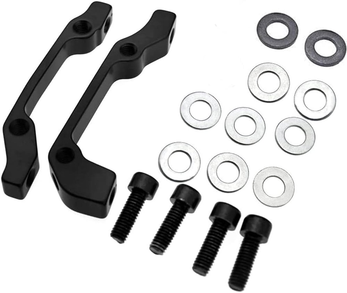 SnelShoppen - 2Pcs Aluminium Fiets Disc Rem Adapter voor Voor en Achter 180/203mm en 160/180mm Geschikt voor MTB en Wegfiets