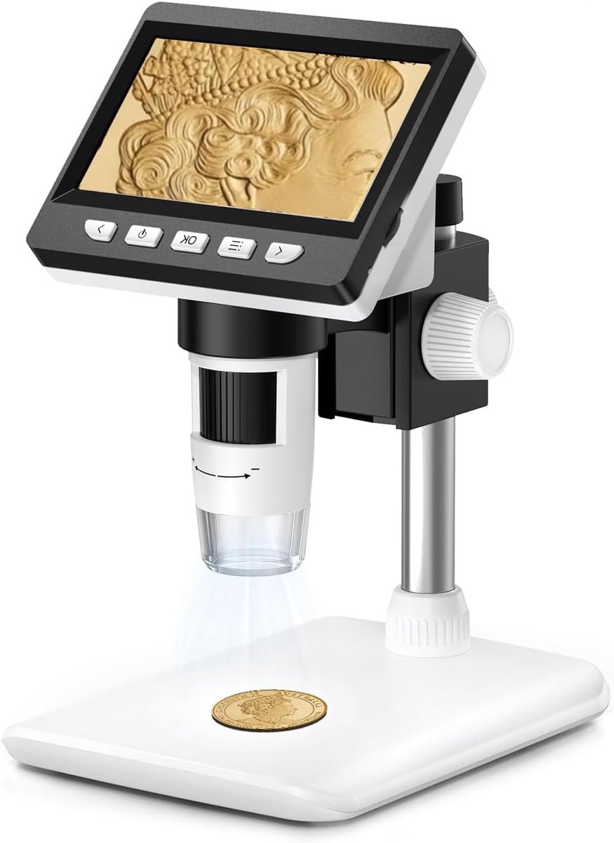 USB Microscoop 4,3 Inch - Digitale Handmicroscoop - 1080p HD Scherm - Ideaal voor Onderzoek en Educatie - ShopVlot