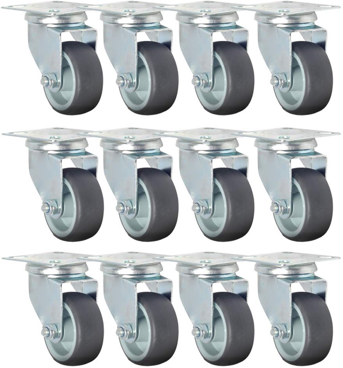 Swivel wielen 50 mm - Heavy duty kunststof - Max. laadvermogen 50 kg - Geschikt voor natte ondergronden - ShopVlot