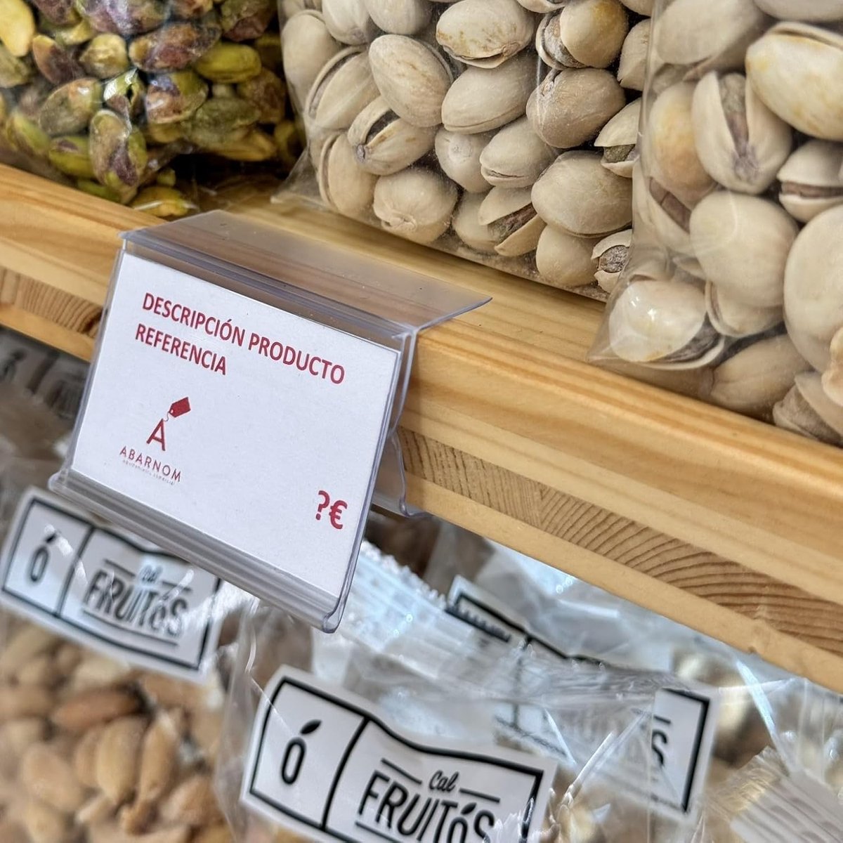Prijshouder voor houten plank 39x60mm - transparant - stevig - ideaal voor winkels - ShopVlot