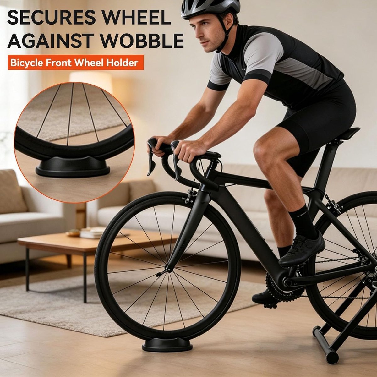 Fietstrainer voorwielblok - stabilisatieaccessoire - verhoogt rijcomfort - ideale indoor training - ShopVlot