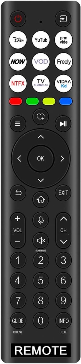 Stem afstandsbediening voor Hisense MiniLED QLED TV - ERF2A38 - Compatibel met 50U7QTUK en 55E7QTUK - ShopVlot
