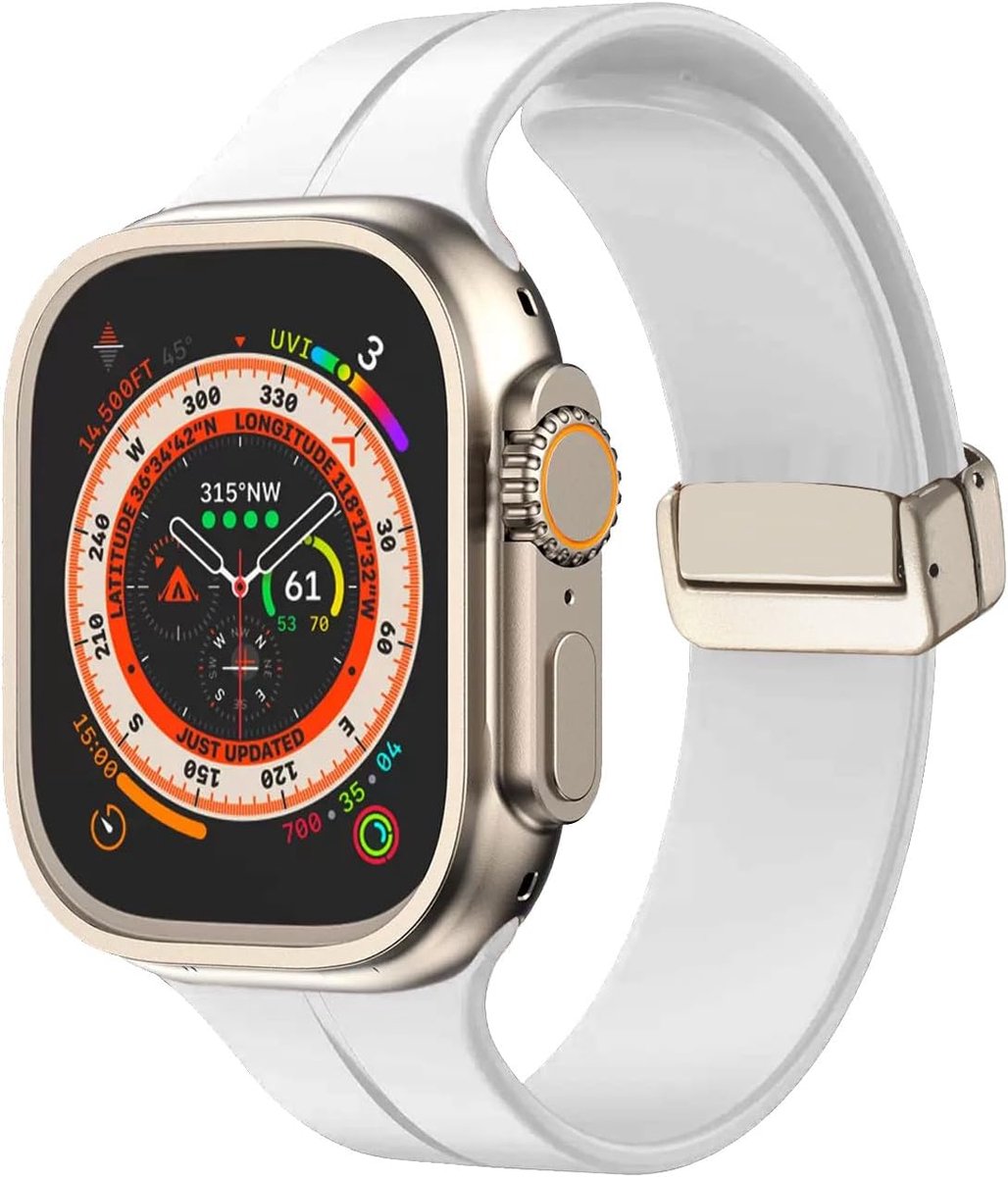 Silicone strap 40mm 41mm - vervangingsband - magnetische sluiting - sportief en comfortabel - ShopVlot