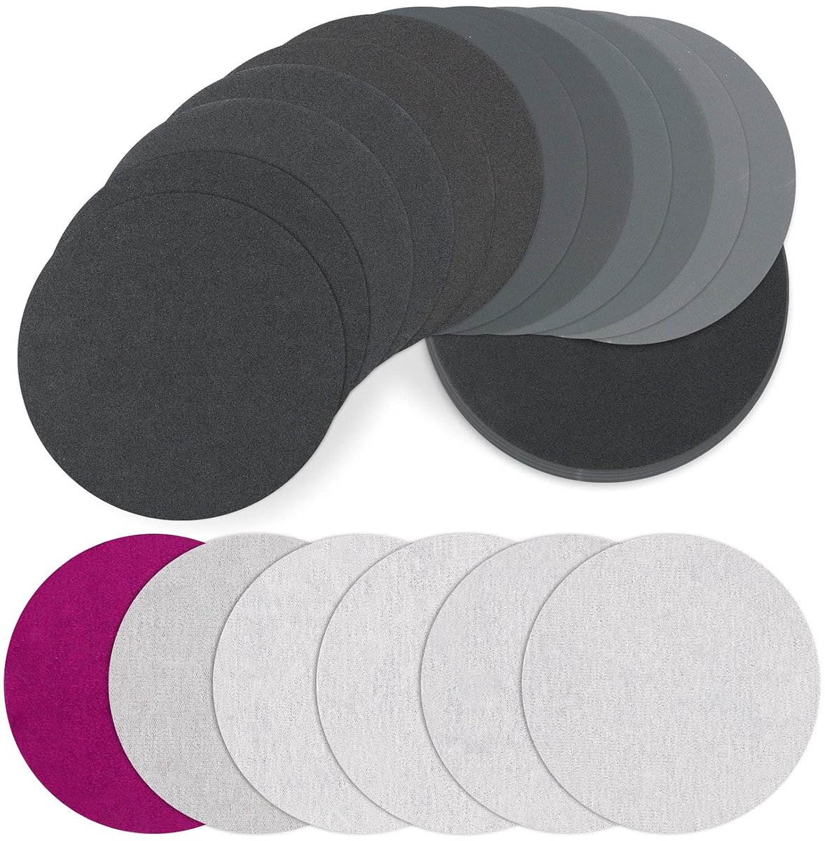 Schuurpapier set 125 mm - 30 stuks - verschillende korrels - ideaal voor hout en metaal - ShopVlot