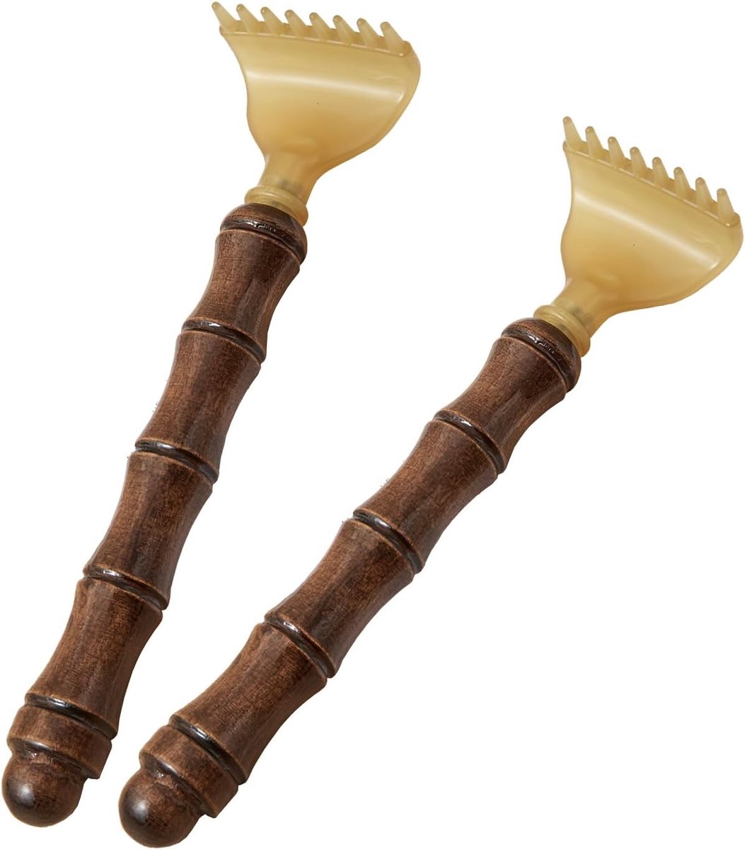 Uitschuifbare krabsticks - Houten handvat - Roestvrij staal - Jeukverlichting voor mannen en vrouwen - ShopVlot
