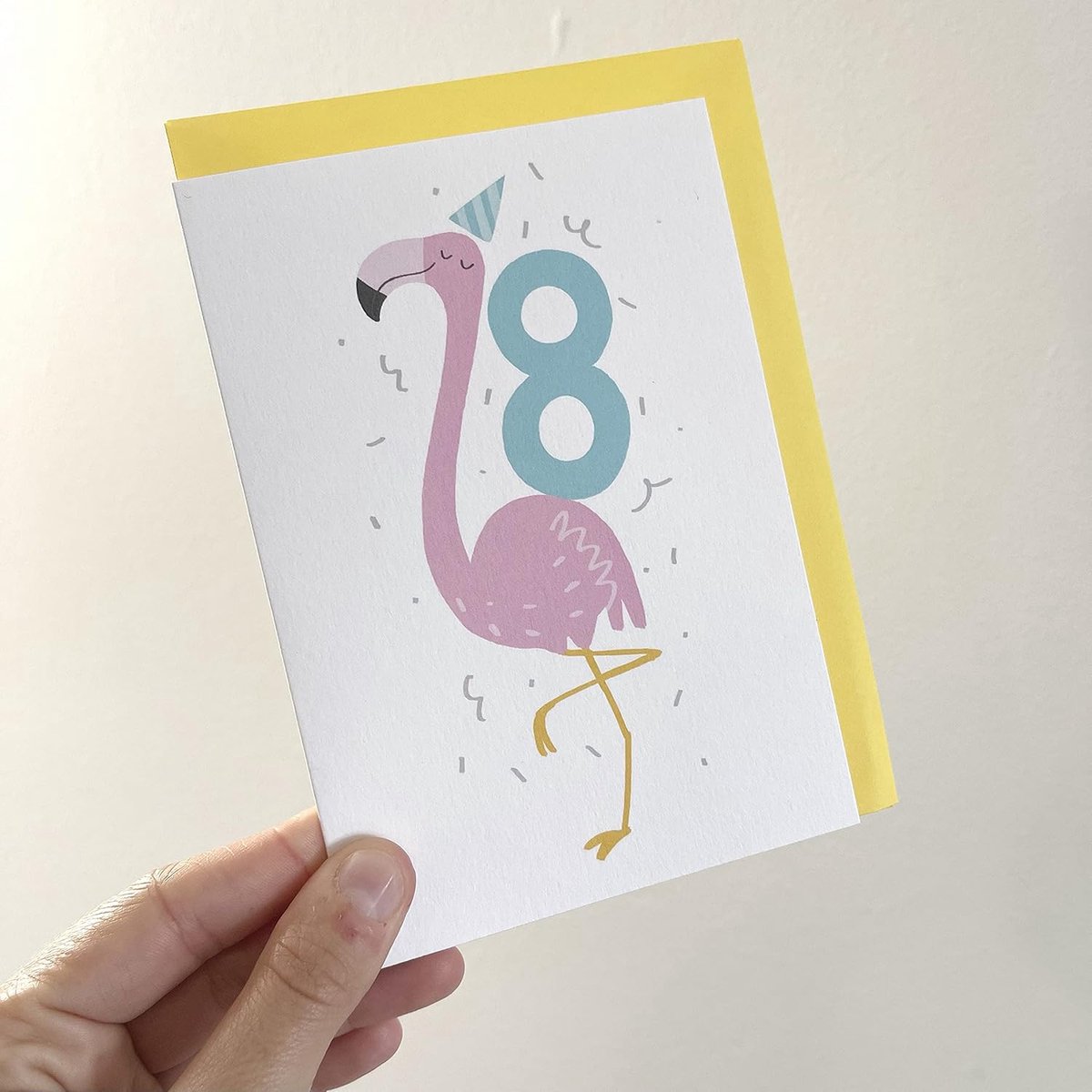 Verjaardagskaart 8 jaar - hoogwaardig 280gsm - duurzaam materiaal - perfect voor een feestje - ShopVlot