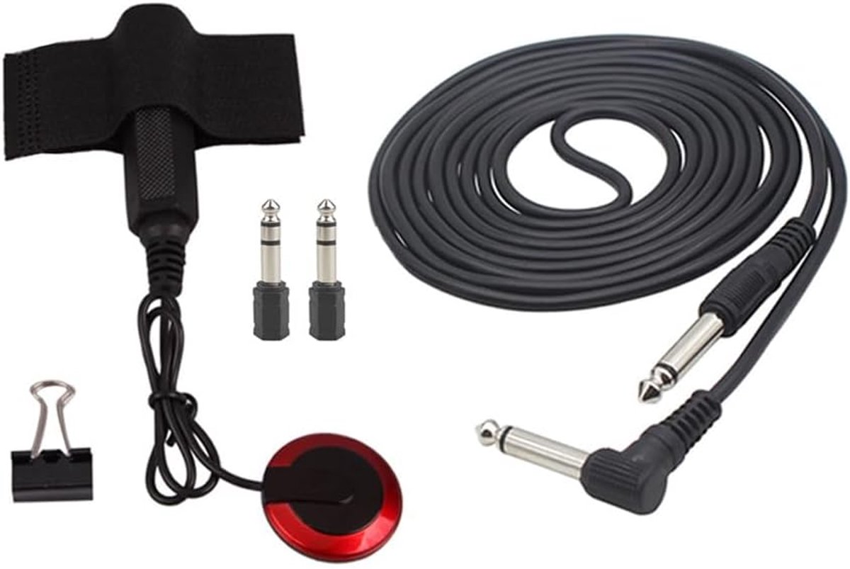 Elektrische gitaar set - 5-delig - 3m verbindingslijn - Inclusief adapters en clip - Geschikt voor diverse instrumenten - ShopVlot