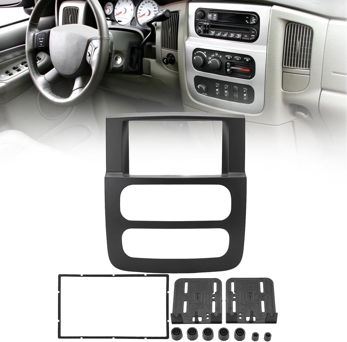 Radio dashboard set - ABS center control - Double DIN - Eenvoudige installatie voor Dodge Ram 2002-2005 - ShopVlot