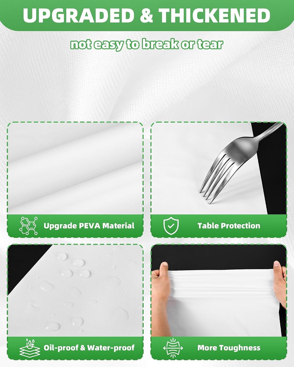 Wegwerp plastic tafelkleed rol 137 x 30 m - wit - waterdicht - perfect voor bruiloften - ShopVlot