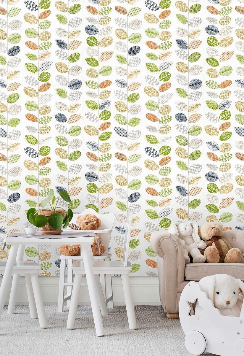 Zelfklevend behang 44,5 x 500 cm - verse kleine bladeren - waterdicht en vuilafstotend - ideaal voor decoratie - ShopVlot