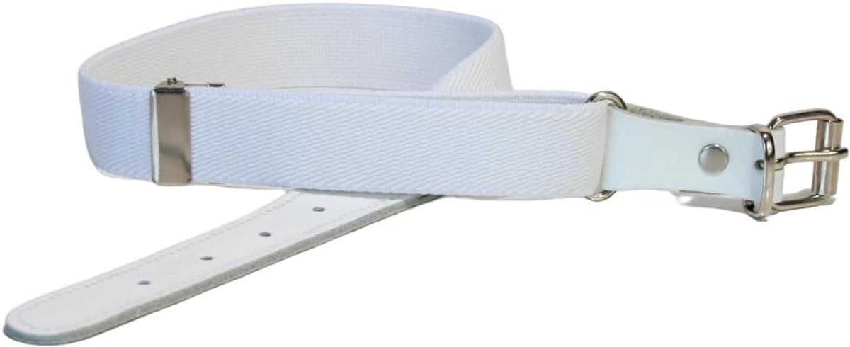 Verstelbare Kinderen Elastische Riem - Unisex Wit S - Comfortabel en Stevig - Ideaal voor Activiteiten - ShopVlot