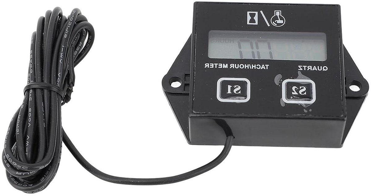 Digitale Toerenteller - LCD Toerentalmeter - Motoren Meten - Contactloze Meting - 100-30.000 Tpm - Zwart