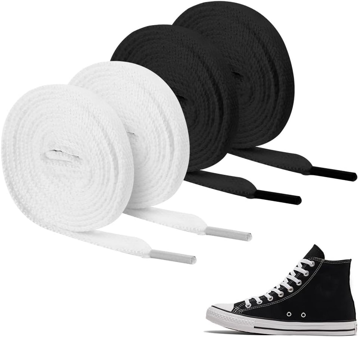 Schoenenveters 8 mm breed - vervangende veters voor sneakers - premium en duurzaam - perfect voor kinderen - SnelShoppen