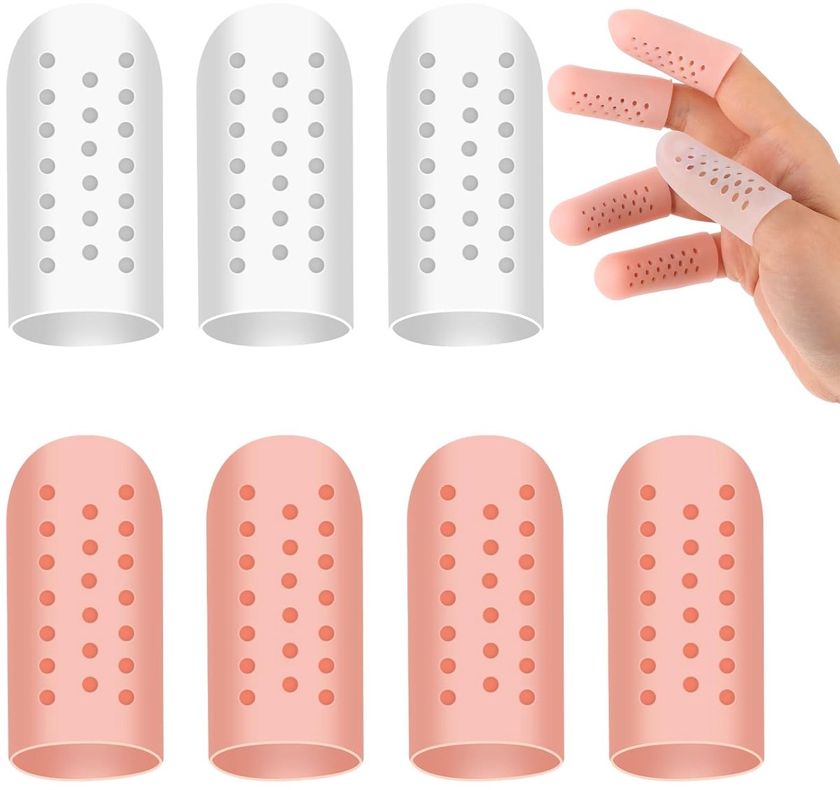 Gelvingerbedjes 28 stuks - zachte silicone - ademend - pijnverlichting voor artritis - SnelShoppen