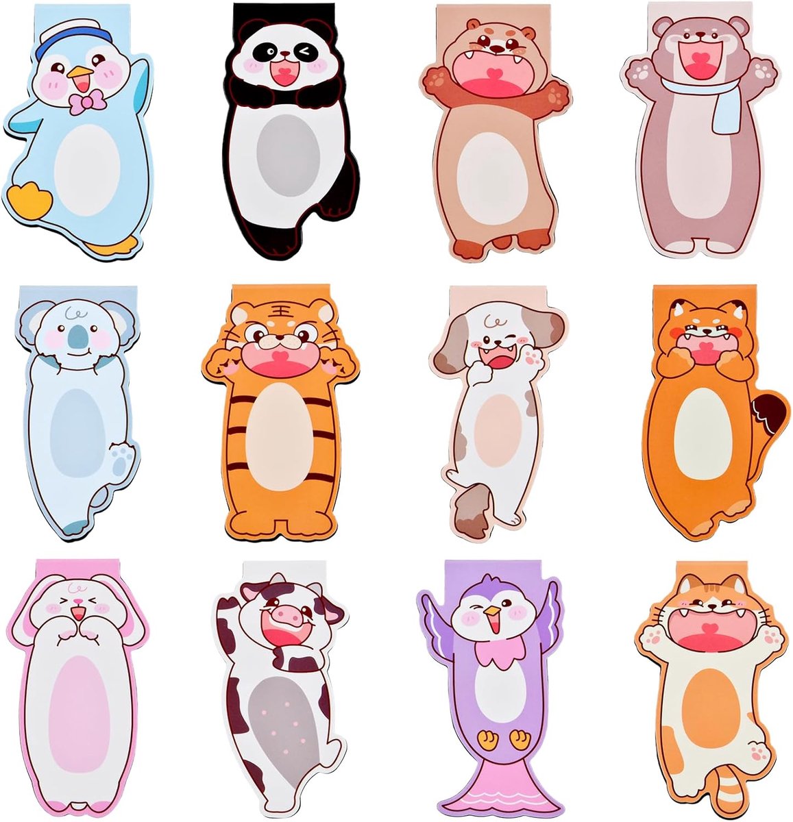Magnetische Boekenleggers Kinderen 12 Stuks - Dierenmotieven - Sterke Magneten - Educatief voor Dieren en Kleuren - SnelShoppen