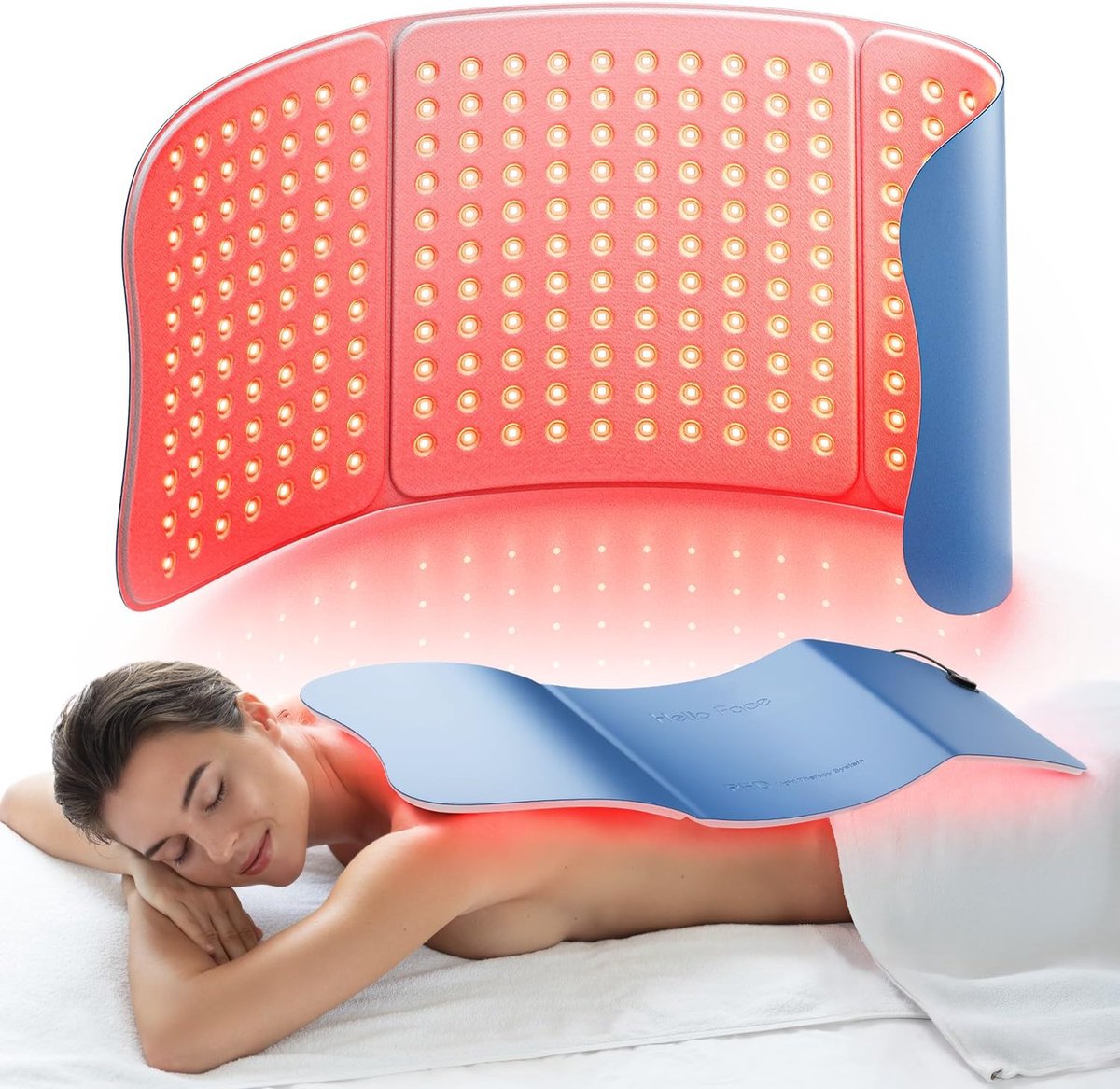 Infrarood Lichttherapiemat voor Lichaam 76 x 30cm – Rood Lichttherapie Paneel met Timer voor Spierpijn, 660nm & 850nm