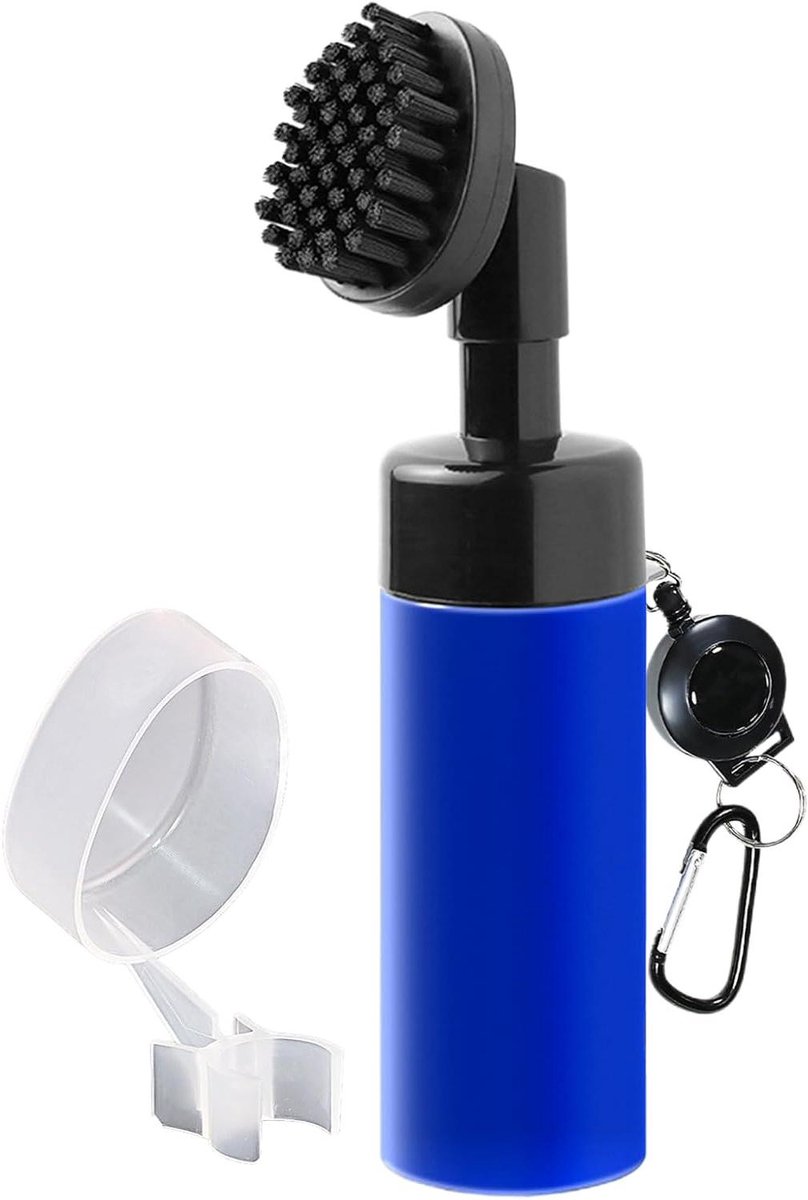 Golf Club Cleaner - Golfborstel Clubreiniger - Golfspel Verbeteren - Met Lekvrij Reservoir - 20.5 cm - Blauw