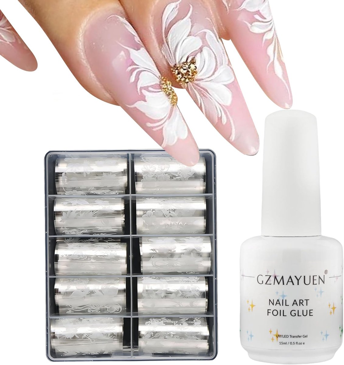 Nail Art Foil - Transfer Foil Nagelstickers - Hoge kwaliteit - Creëer prachtige nagels - SnelShoppen