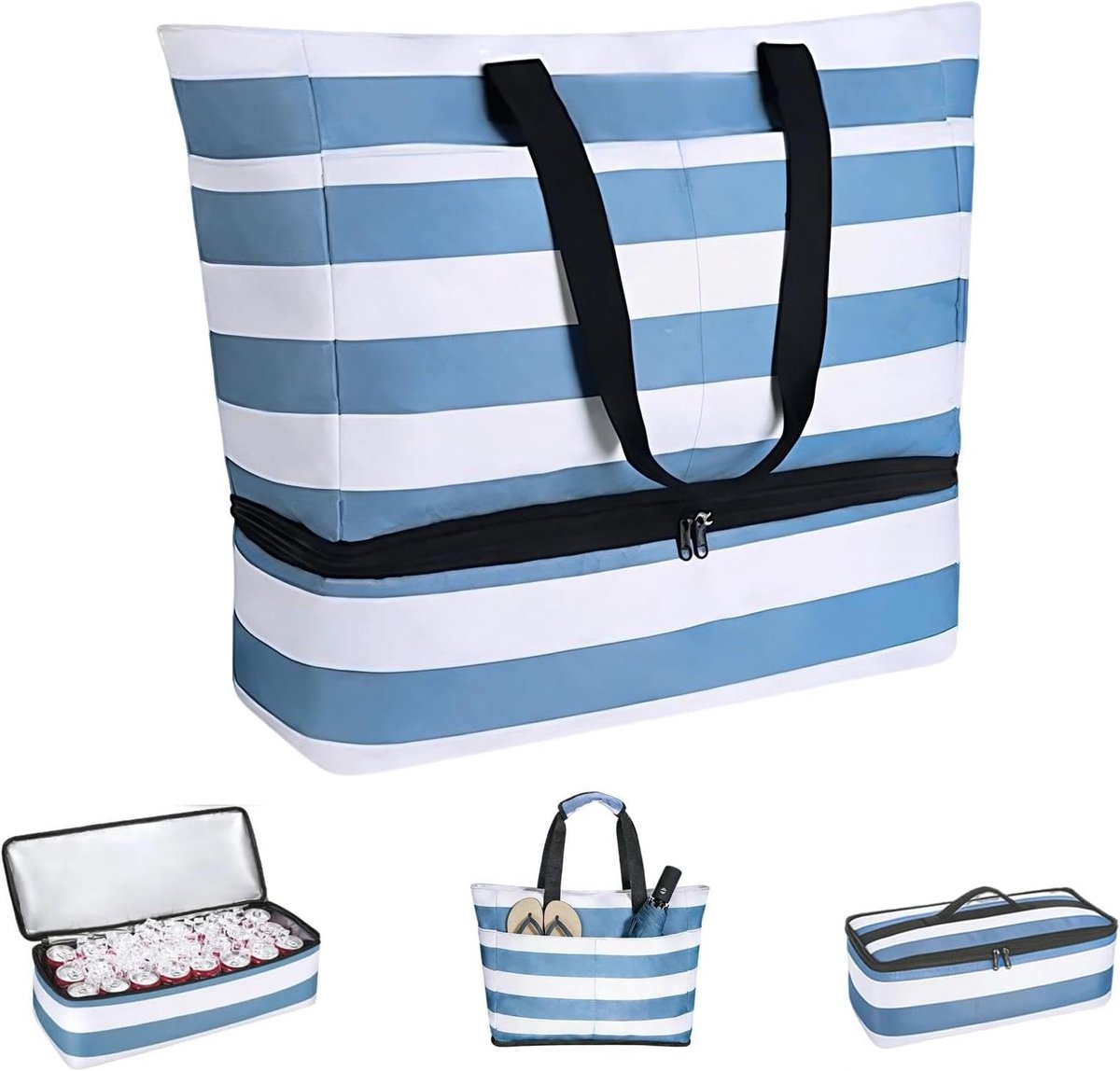 Grote badtas - Vouwbare ultralichte strandtas - Ruim en praktisch - Ideaal voor naar het strand - SnelShoppen
