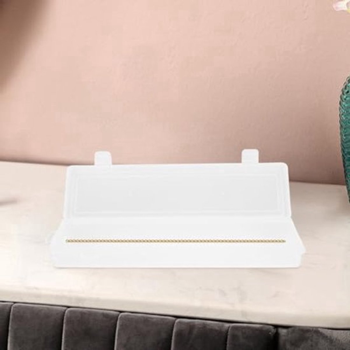 2 Stuks 35cm Borstels Houder - Transparante Plastic Organizer met Deksel
