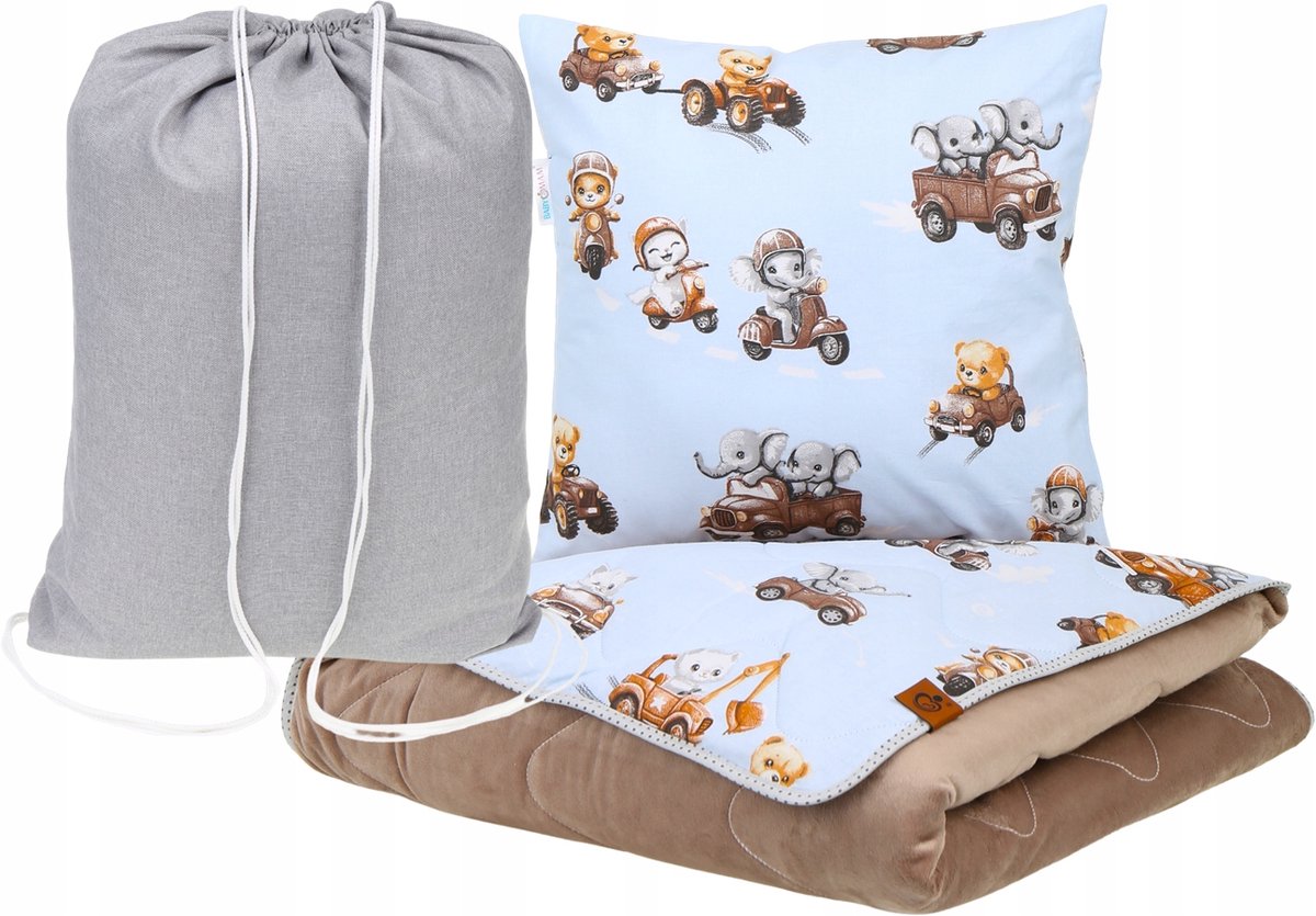 Kinderslaapset: deken, kussen en hoes - 100x145 cm