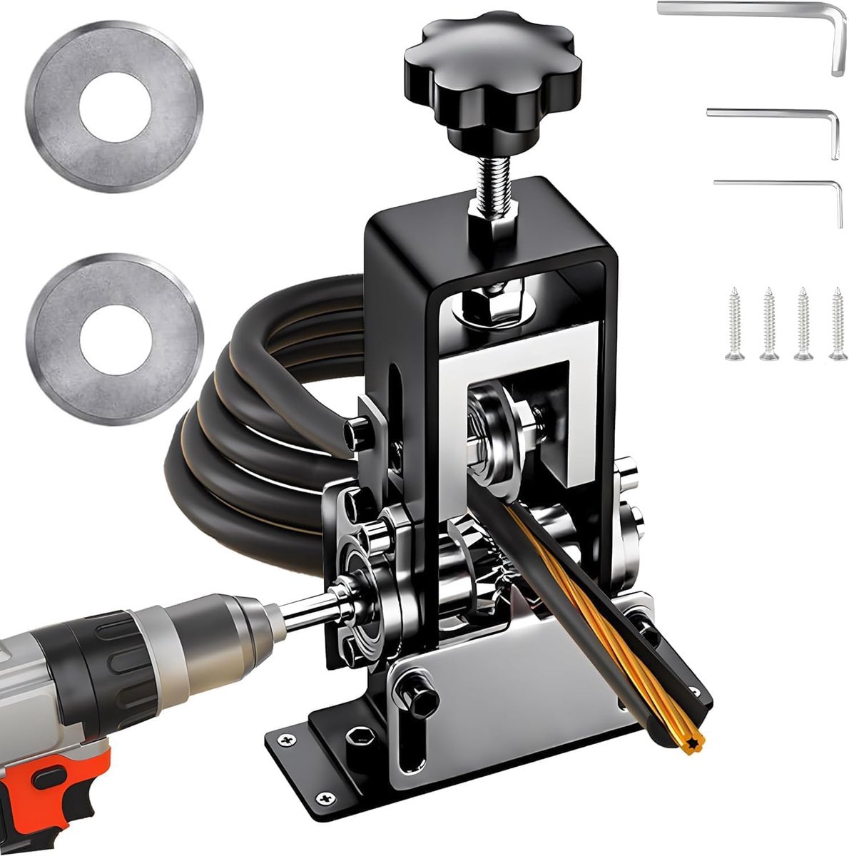 Manual Cable Stripper, High Precision Cable Stripper Tool, Strip Diameter 1-25mm, Cable Stripper with Removable - ShopVlot