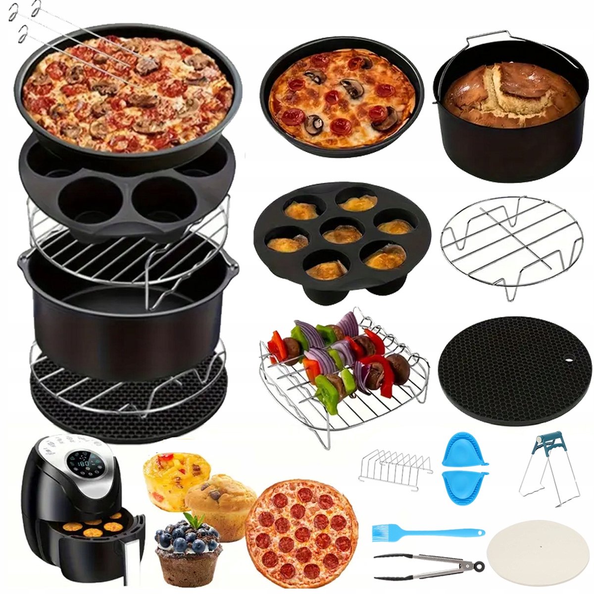 13-delige Airfryer Accessoireset - 7 inch