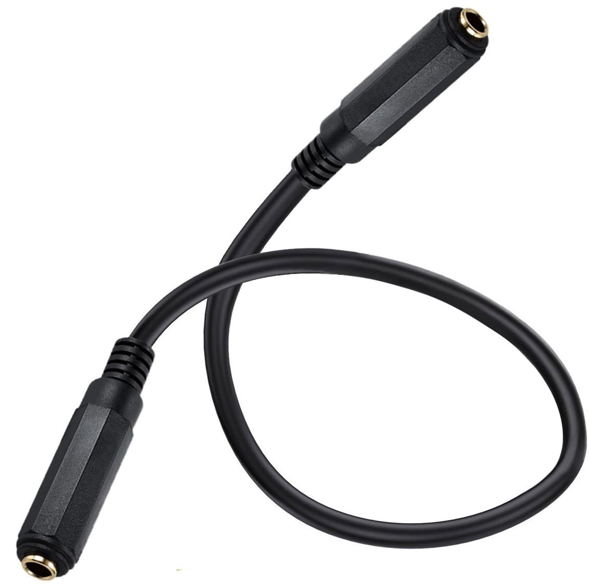 6.35mm Audio Plug, 1/4 Inch Coupler, 6.35mm Female to Female Stereo Jack Adapter Joiner Cable for Guitar Extension - ShopVlot