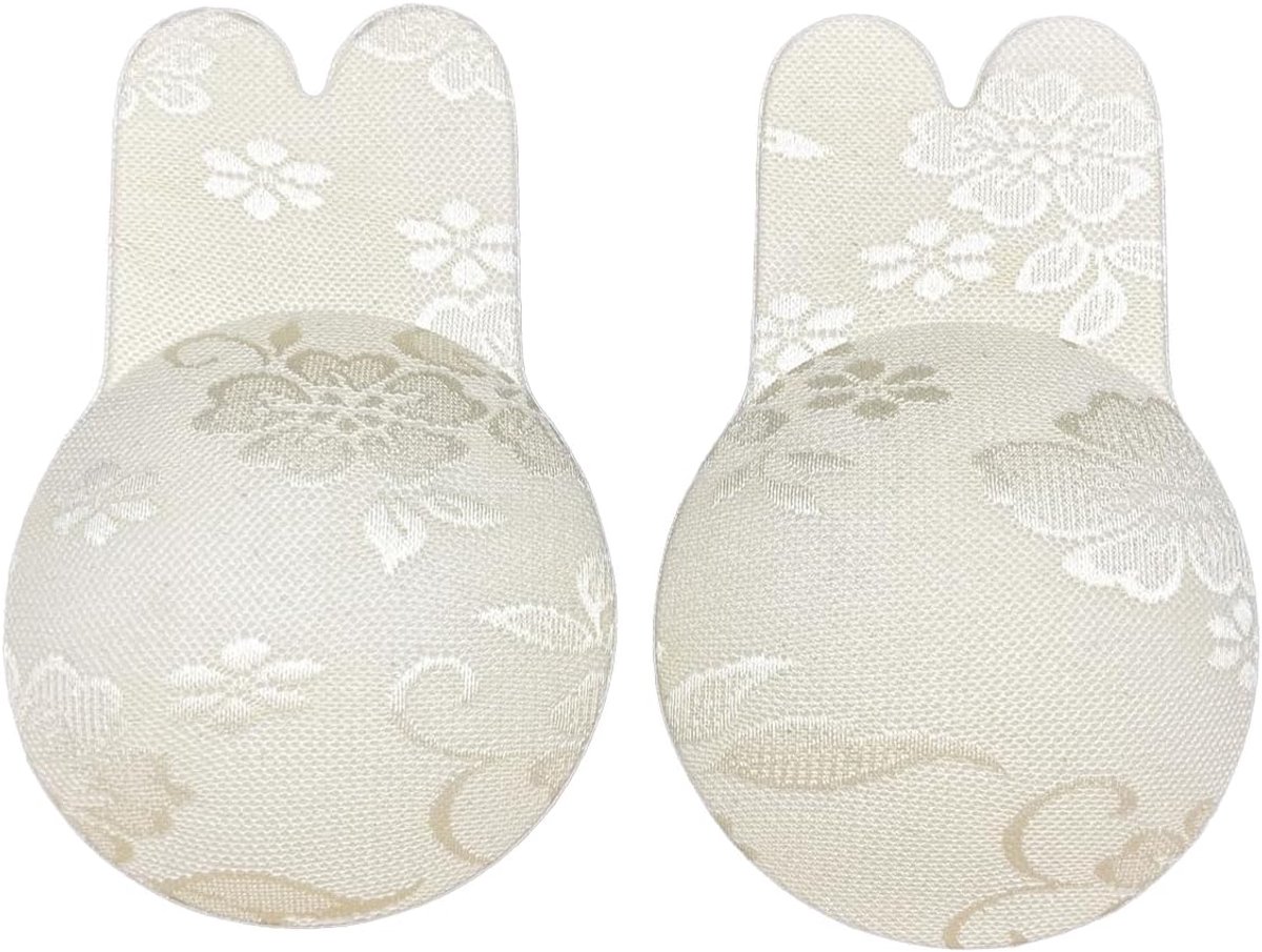 1 Paar Lace Bunny-Ear Push-Up Bra - One Size Fit All Strapless Sticky Bra, Herbruikbare Nipple Covers met Ademend Ultra-Thin Comfort