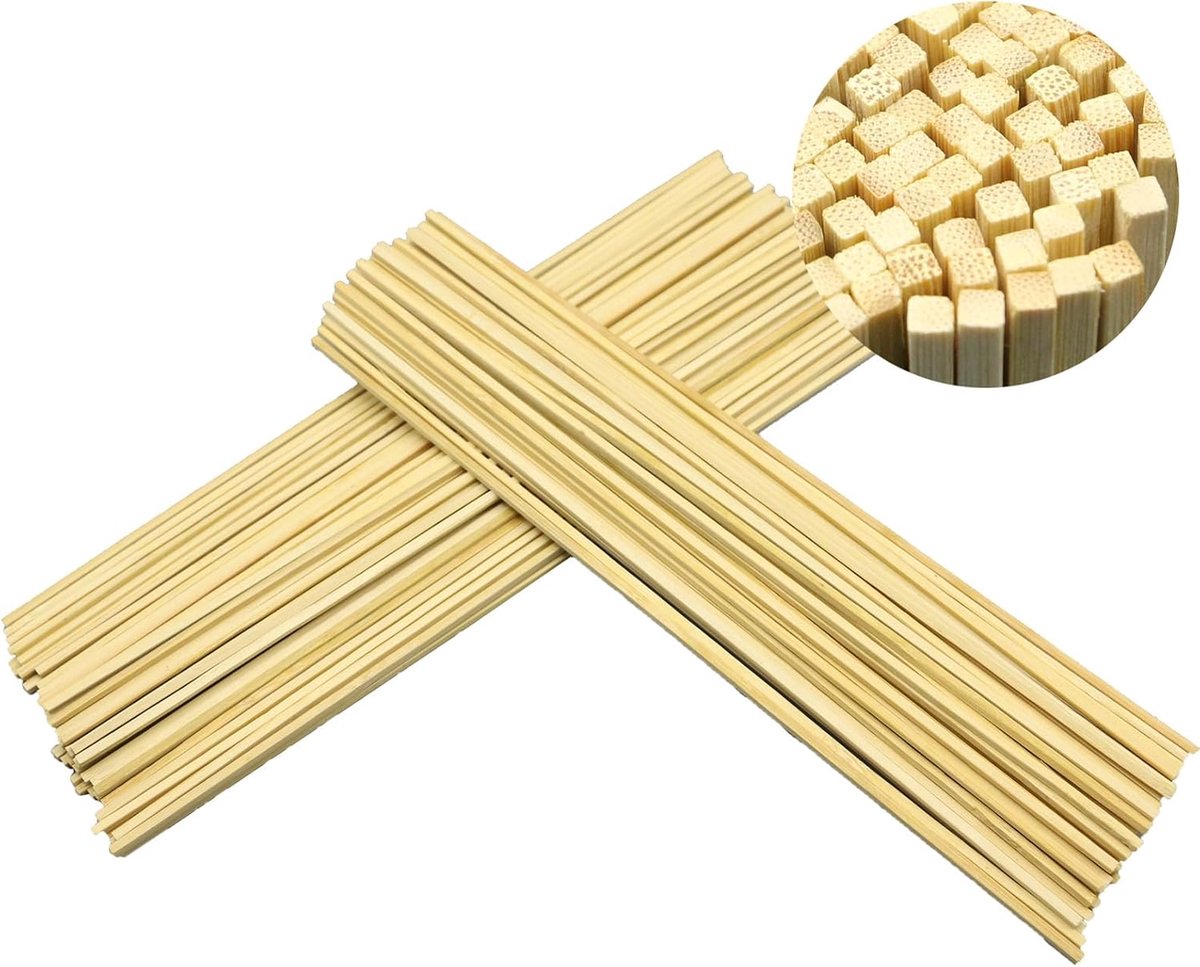 200 stuks suikerspinstaafjes, 300 mm x 3 mm, suikerspinstaven, houten stokjes om te knutselen, stokken, bamboestokken voor suikerspinmachine, natuurlijk bamboehout voor houtbewerking, kunstprojecten