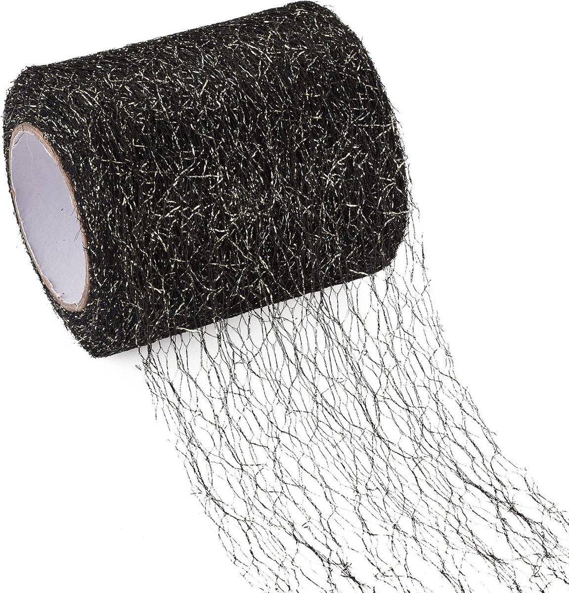 20 Yards Spider Web Lace Net 3 Inches Zwart Mesh Lint Roll Grote Gat Tule voor Diy Craft Bloem Gift Verpakking Rok Maken Deur Gordijn Achtergrond