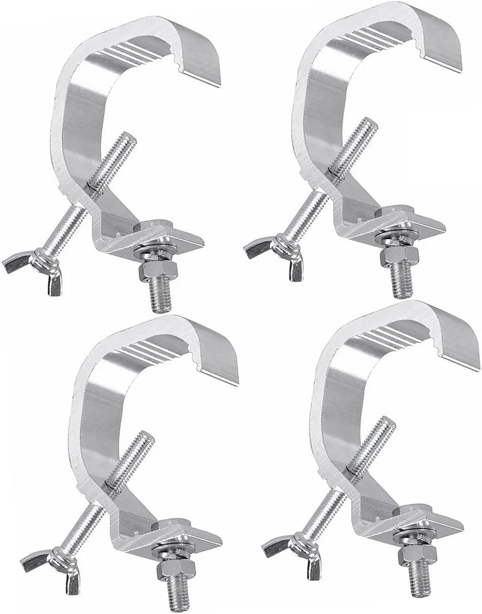 4 Stks Podium Licht C Klem Zware Beugel Haak Klem Voorkomen Slip Gegoten Aluminium Podium Lamp Haak Kit voor Spotlight Moving Head Licht