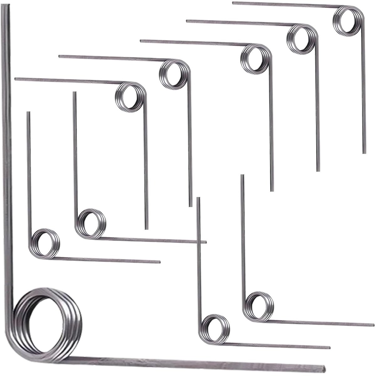 Torsieveren, Roestvrij Staal Torsieveer, Draaddiameter 0.7 mm, Buitendiameter 4 mm, 3 spoelen, Hoek 90 Graden