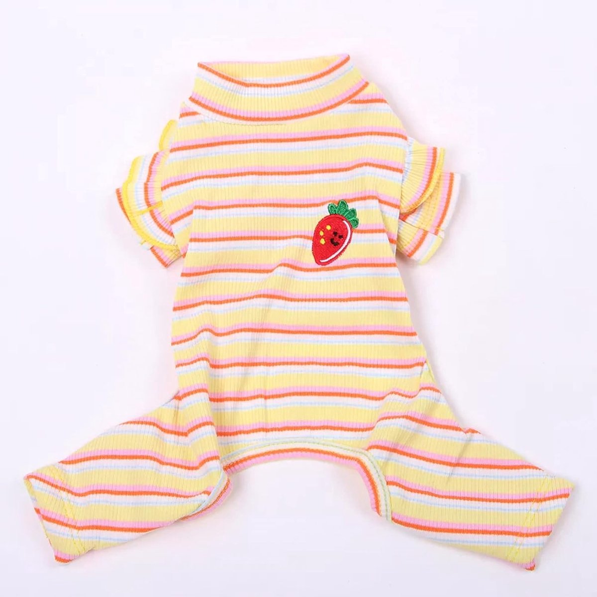 Meisje Honden Katten Jupmsuit Pyjama Gestreept Aardbei Ontwerp Kat Puppy Trainingspak T-Shirt Geschikt voor Kleine, Middelgrote en Grote Honden Of Katten Halloween