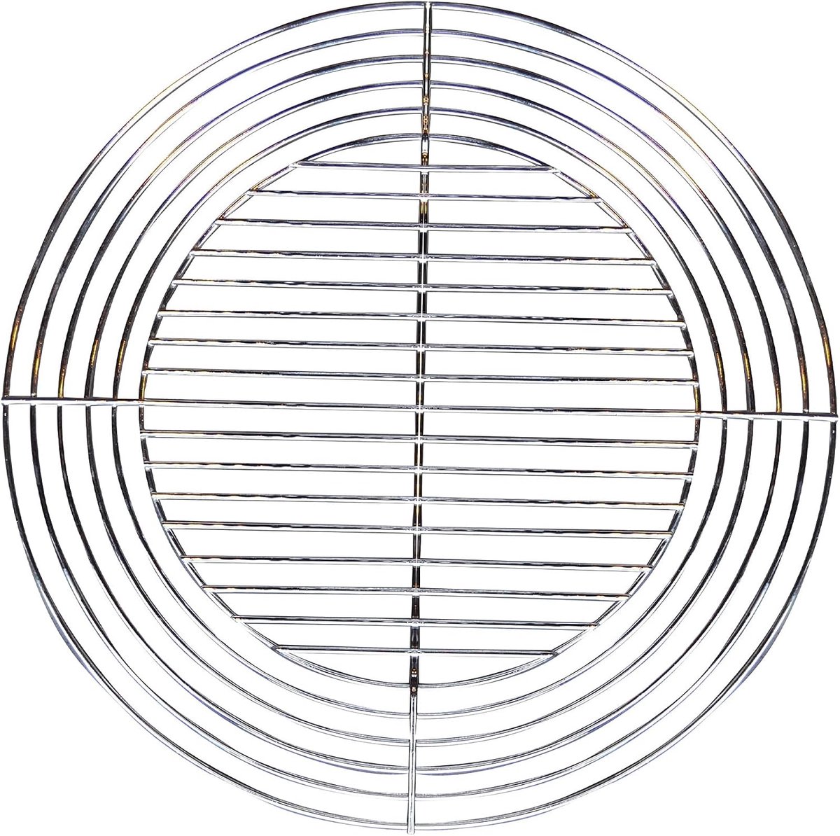 garden - Rond grillrooster op maat te snijden voor barbecue van verchroomd staal – vlambestendig en hoge temperaturen – diameter 55 cm of 37 cm (gesneden)