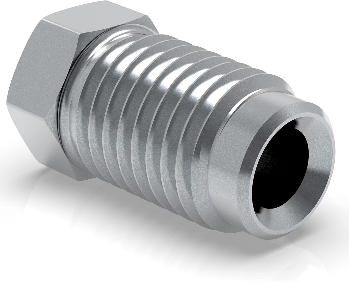 10 x mannelijke aansluiting M10 x 1,25 voor remslang 4,75 mm ontsnapping DIN type F remconnector type L DIN/ISO 1651