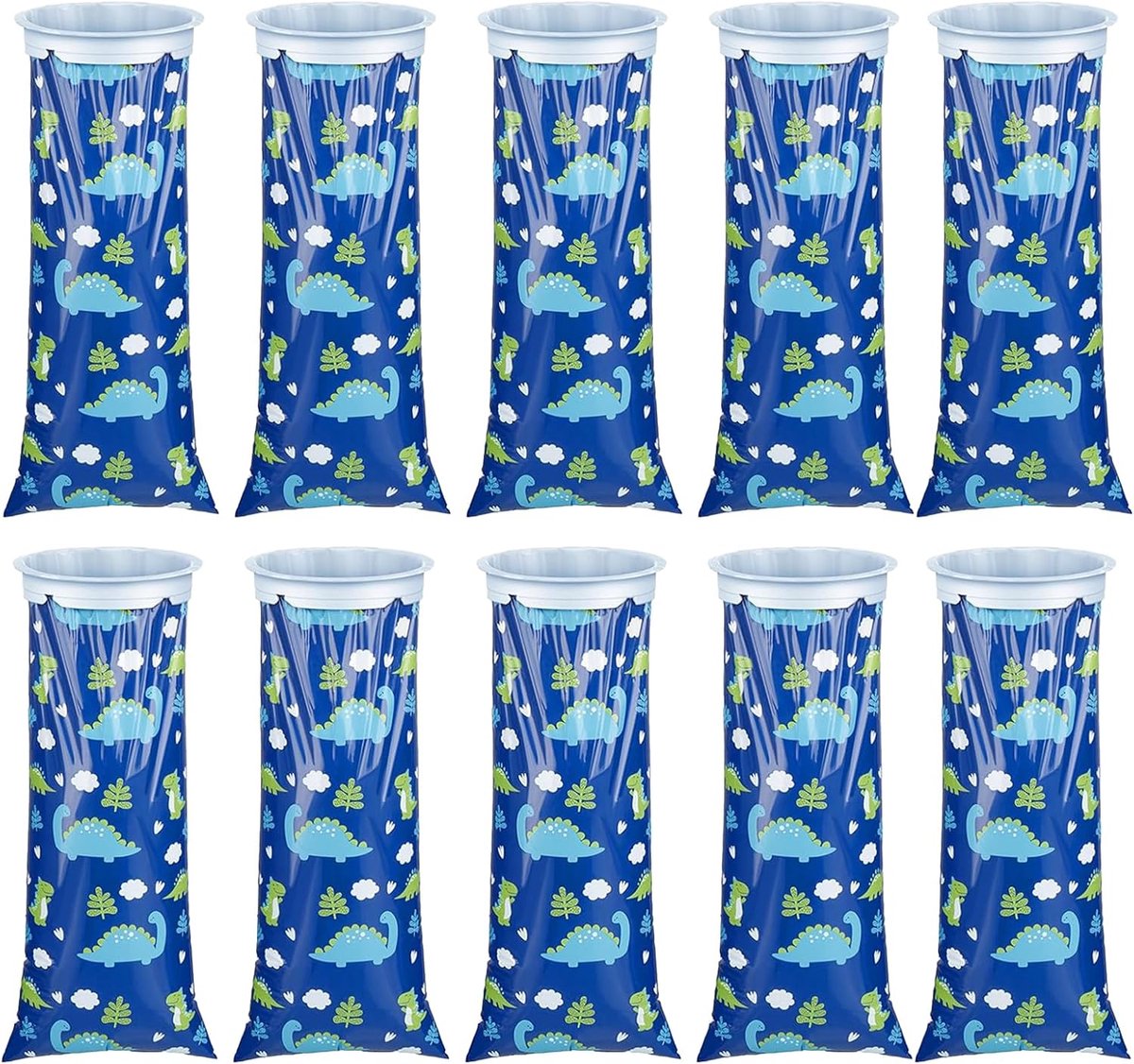 Zakken voor braaksel voor kinderen, misselijkheid, auto, emesiszakken, 1500 ml, wegwerpzakken voor auto, bus, vliegtuig, reiskinetose (kleine dinosaurus)
