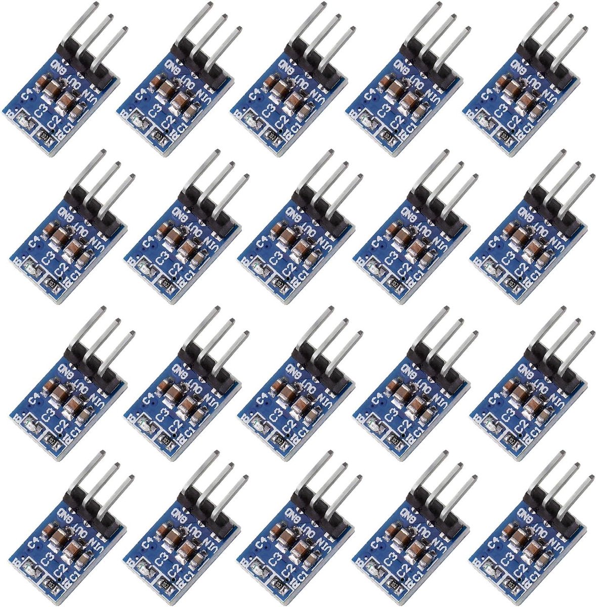 20 stuks 4,75 V-12 V tot 3,3 V 800 mA DC Step Down Converter spanningsregelaar vermogensomvormer voor Raspberry Pi voedingsmodule