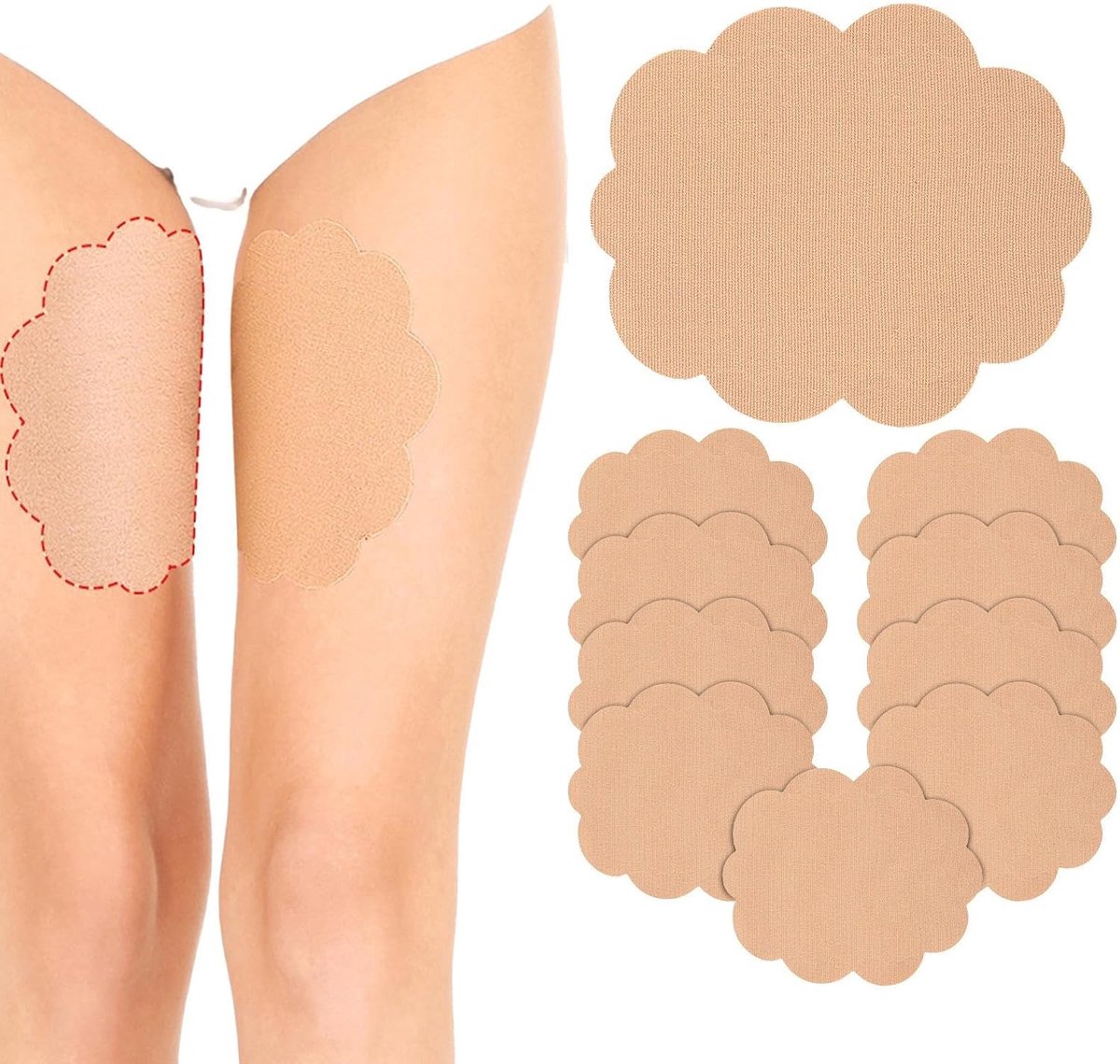 Binnenbeenpleisters Anti Schuurband Pleisters Voor Dijbenen | Slijtvast Elastisch 10 Stuks Voor Fitness Fietsen Ellebogen Dagelijks Comfort