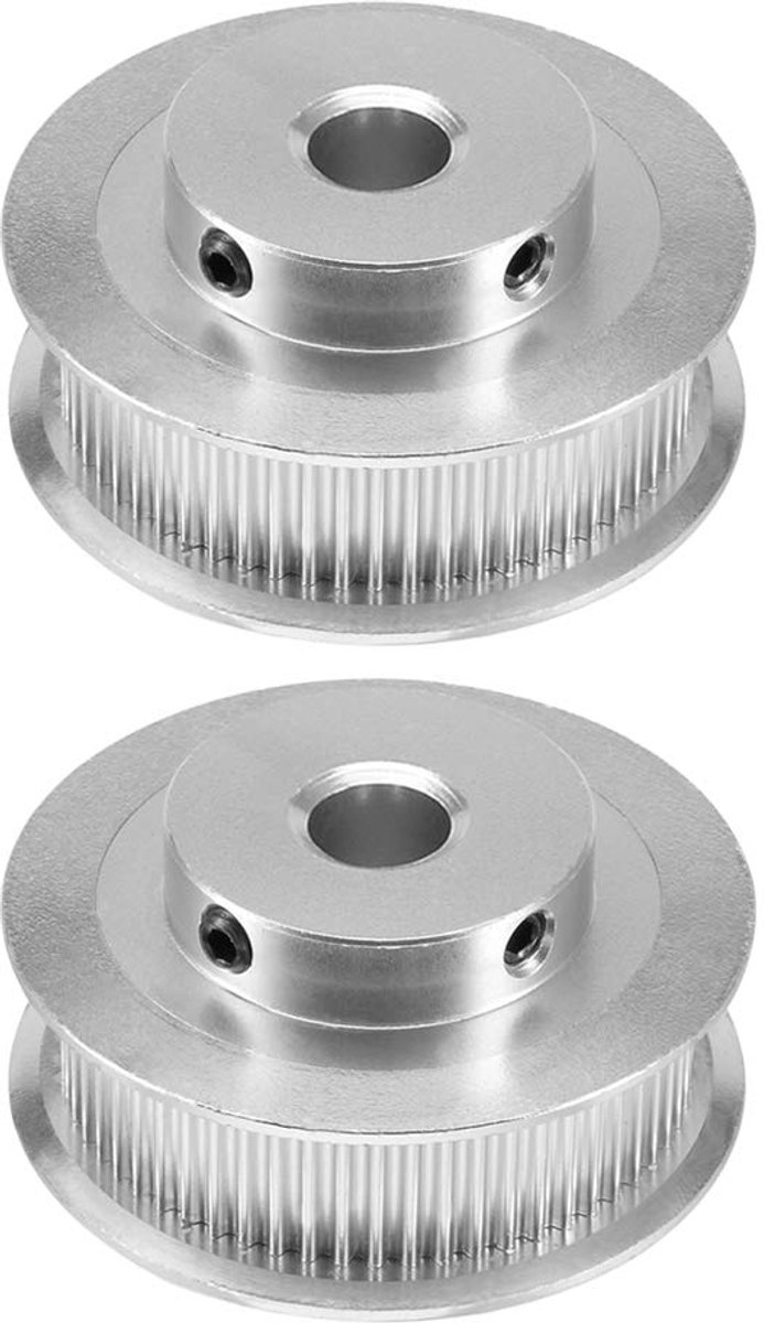 Aluminium GT2 tandriemschijven voor GT2 tandriem, GT2 timingriemschijf voor GT2 3D-printer, 6 mm brede distributieriem (60 tanden 8 mm)