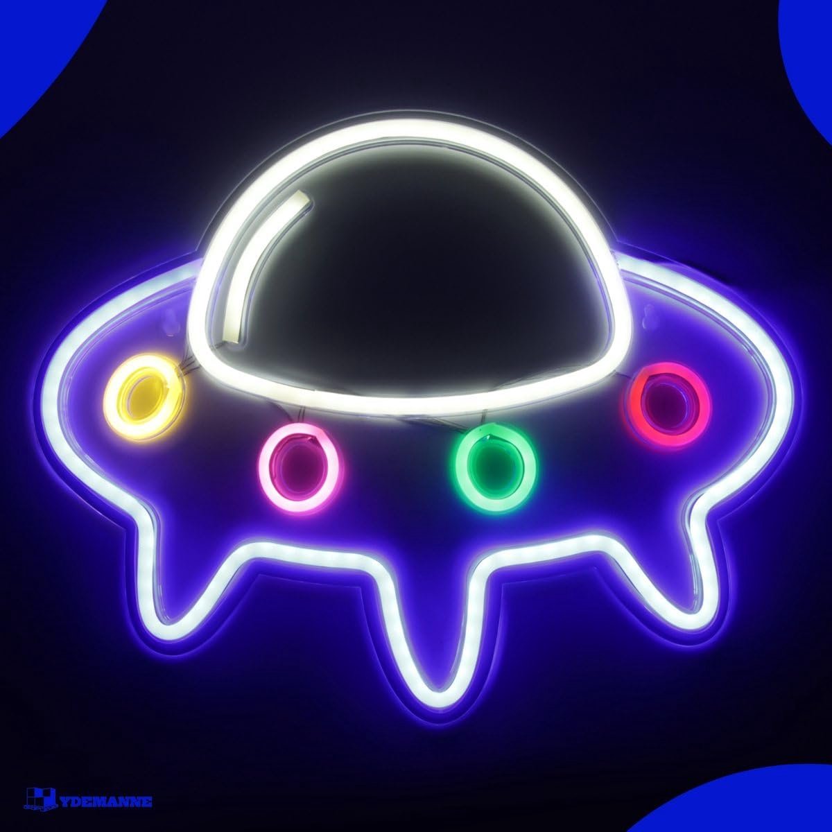 Neon Lamp - UFO - Incl. Ophanghaken - Neon Verlichting - Unieke Sfeer - SnelShoppen