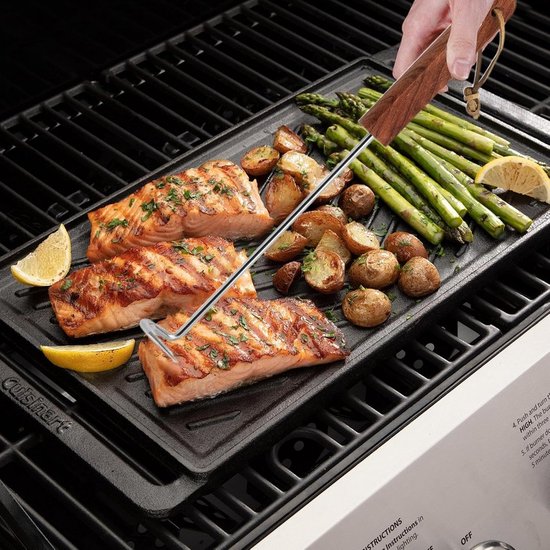 Flipper met vleeshaak, Flipper met vleeshaak Voedseldraaigereedschap Houten - Roestvrij staal Kookgadget voor het grillen van groenten, , kip, hotdogs en barbecueaccessoires — afbeelding 4