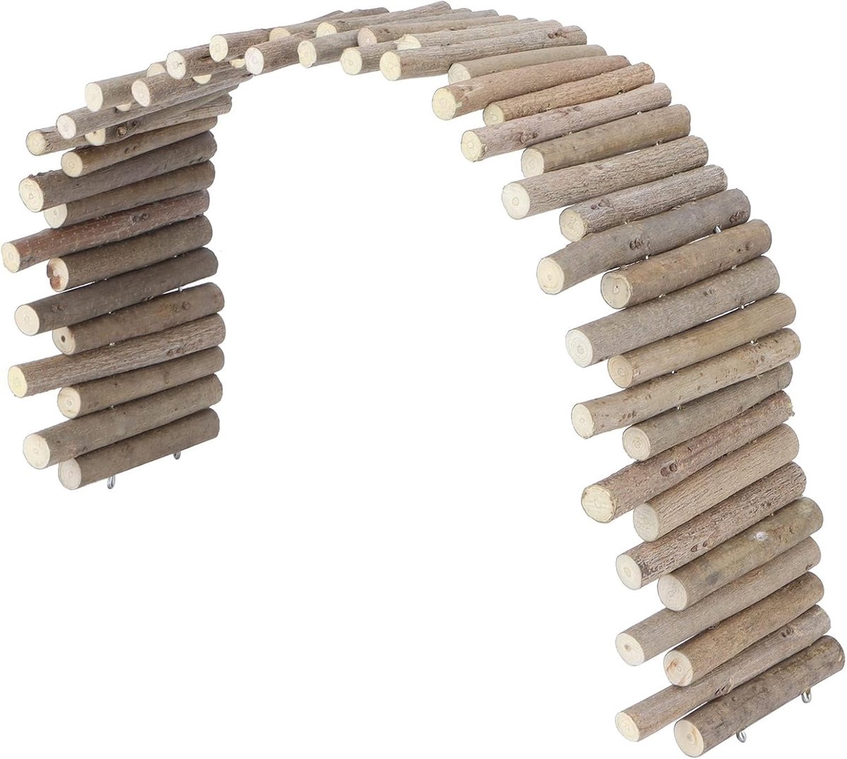 Hangbruggen, Cavia Buigbare Tunnel 30-60cm Houten Ramp Chinchilla Kooi Grote Klimladder(40cm)