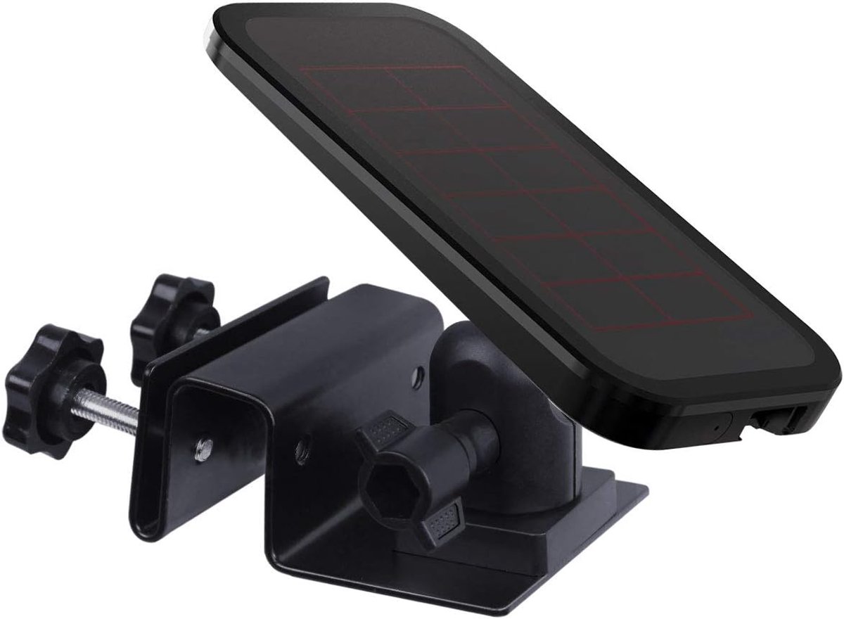 Dakgoothouder compatibel met Arl, zonnepaneel Pro 4/3/2/Ultra/Essential, Argus Pro/Argus 2, camera en zonnepaneel 1/4 inch schroefdraad, zwart