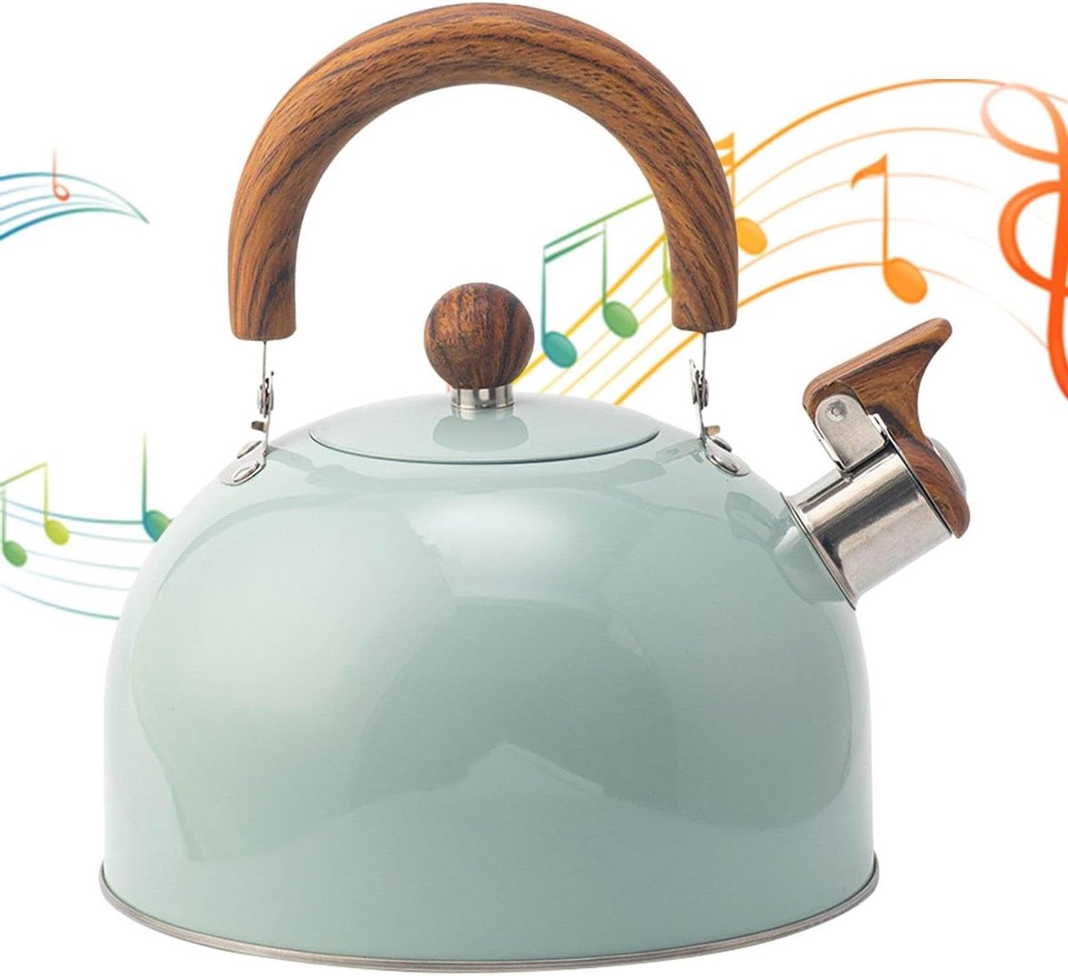 RVS Fluitketel - Waterkoker Keuken - Water Koken - Luid Signaal - 3L - Grijs