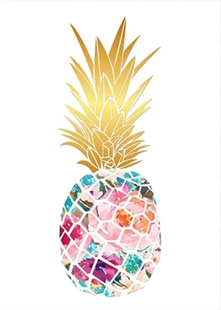 Diamond Painting Ananas 30 x 40 cm Diamond Painting Bloemen Diamant Schilderij Fruit Borduurafbeeldingen Volwassenen Beginners Borduurset Schilderen op nummer Stitch Diamant Schilderij Foto's