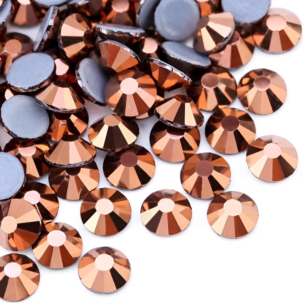 576st Hotfix Kristal Flatback Strass Steentjes Glas Diamanten Edelstenen voor Handwerk Kunstambachten Decoraties Kleding Schoenen 6,4mm SS30 Rose Goud